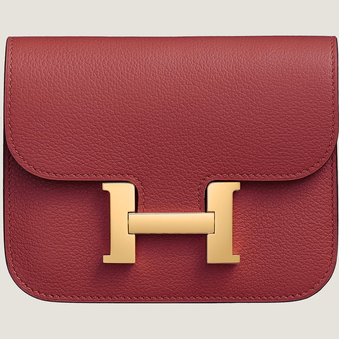 Rouge Grenat Constance Slim Wallet