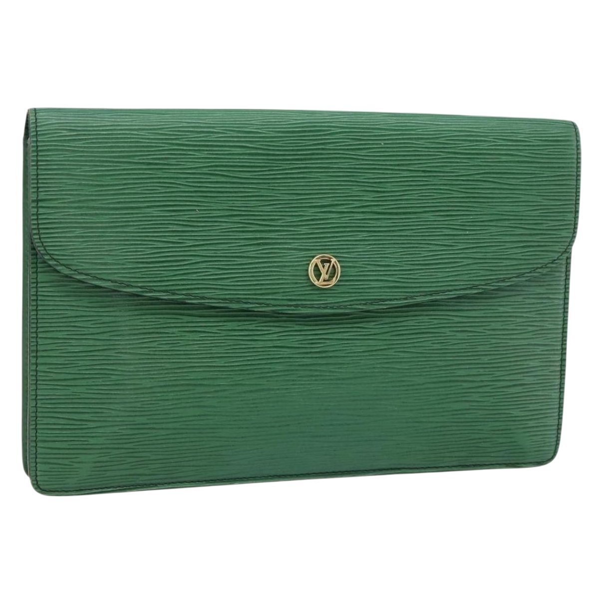 Leather clutch bag