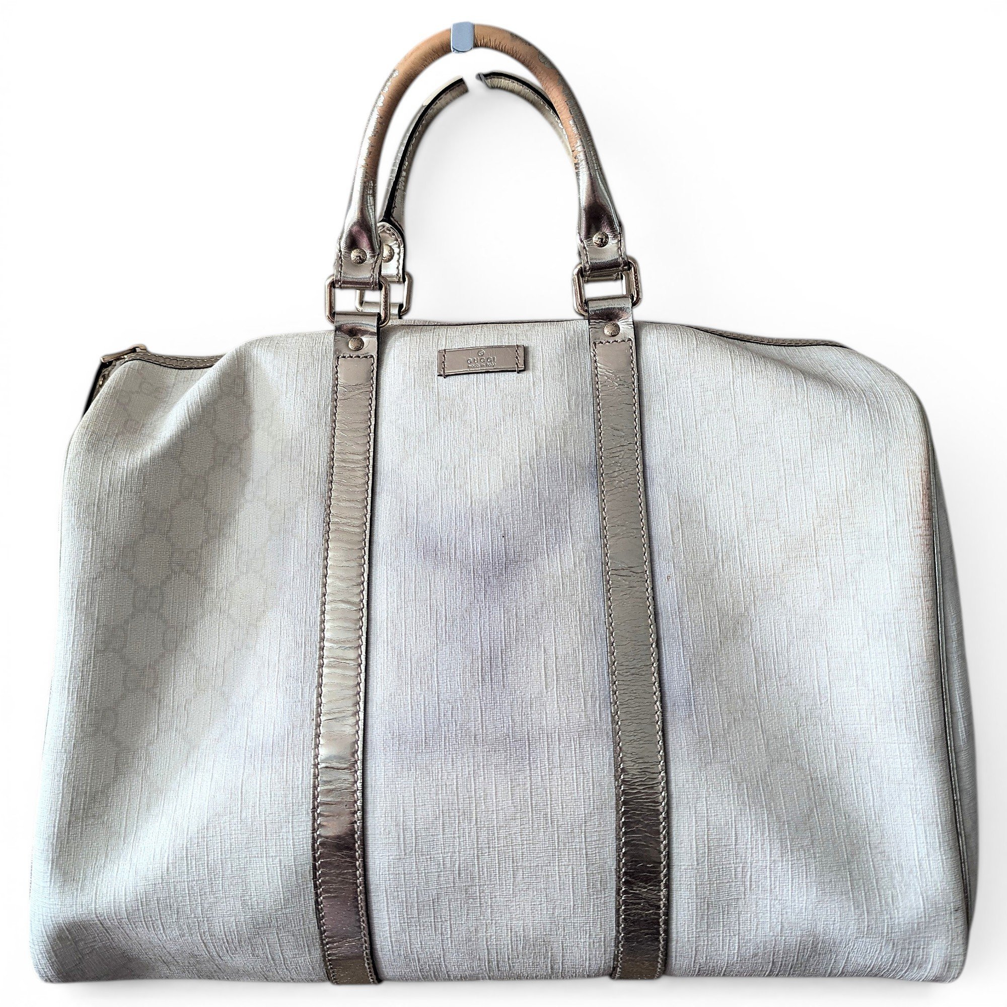 Boston leather bowling bag