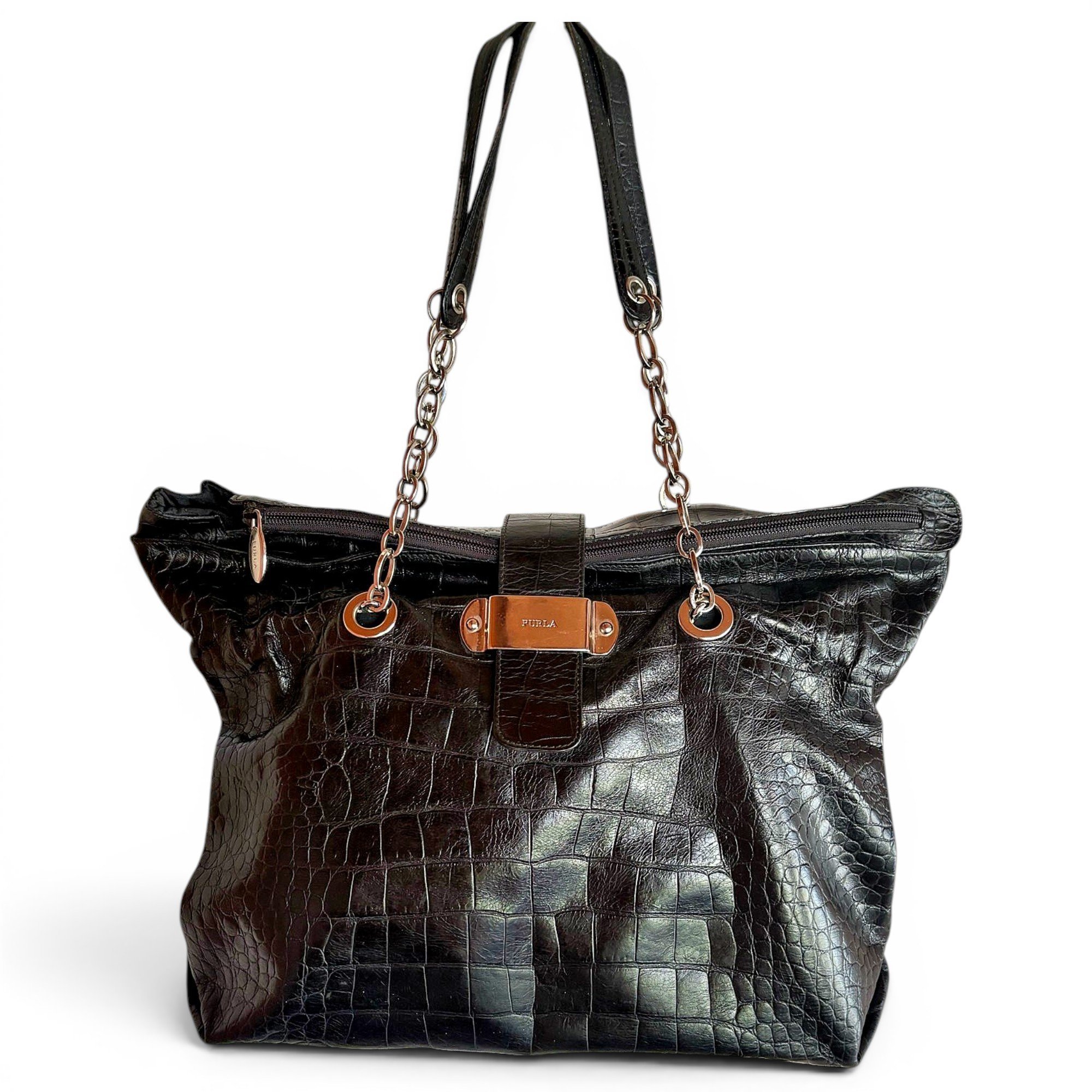 Leather tote