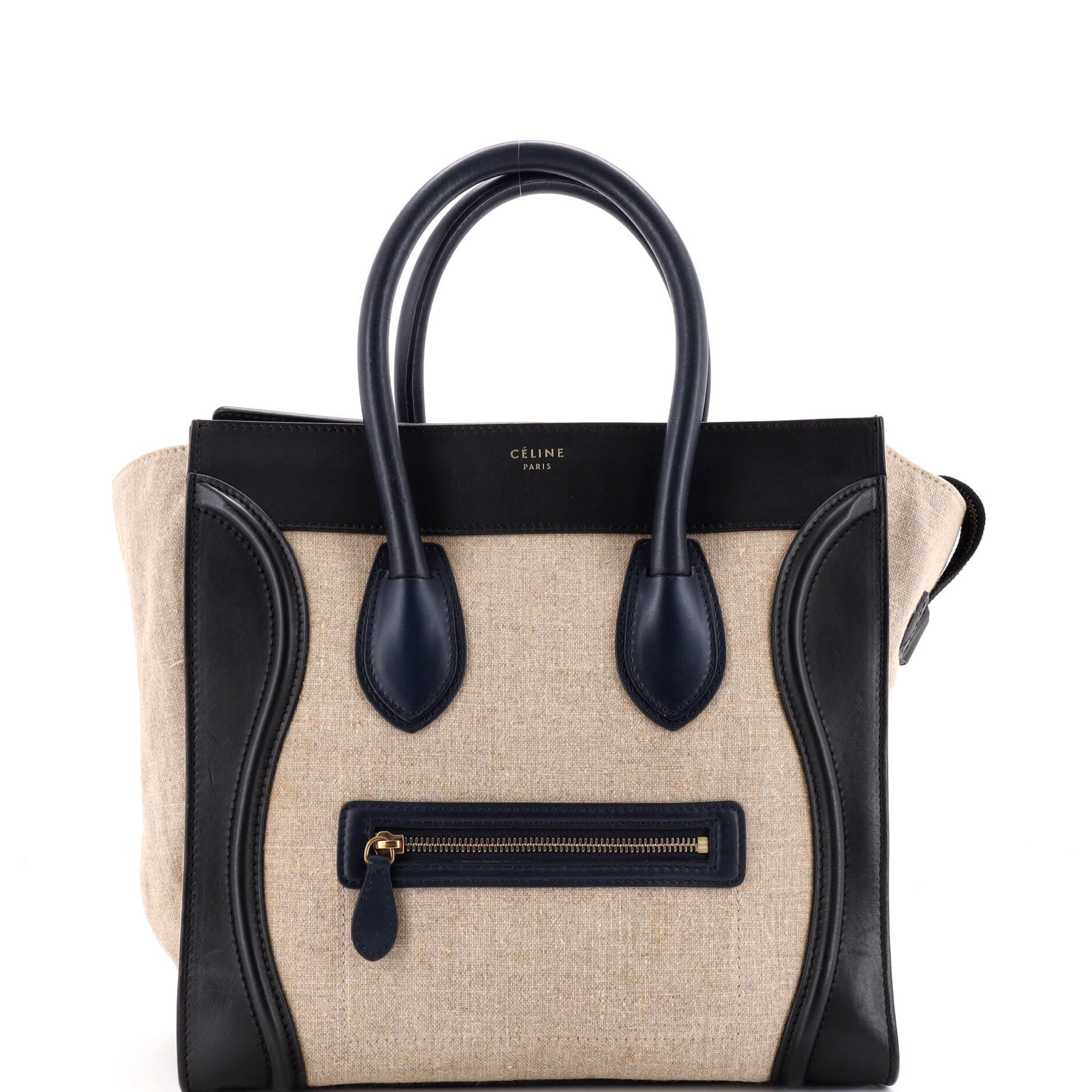 Luggage Bag Canvas and Leather Mini
