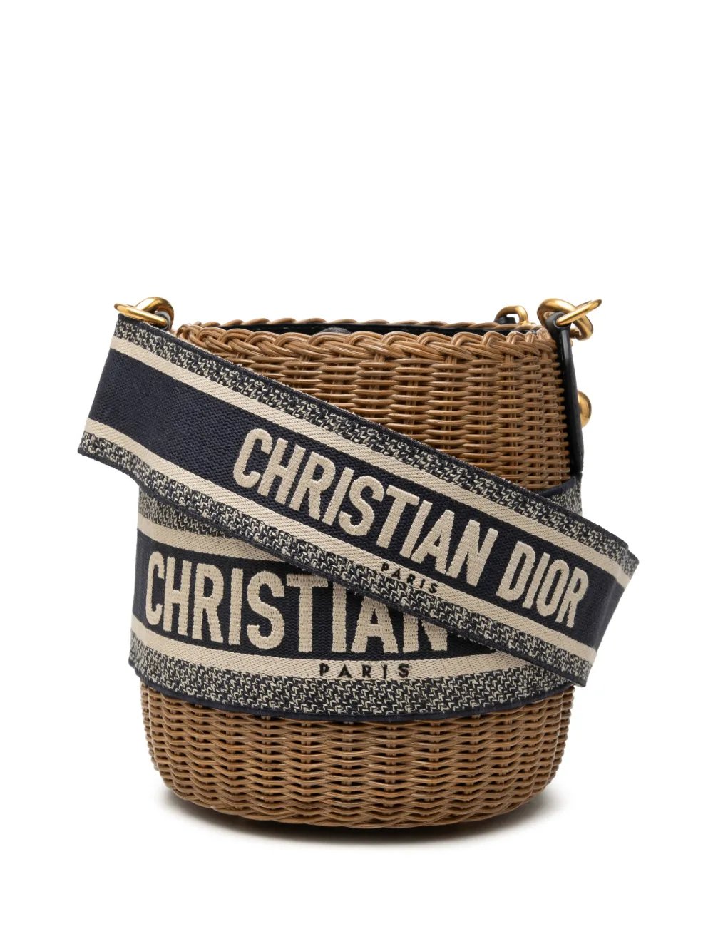 2021 Oblique Wicker bucket bag