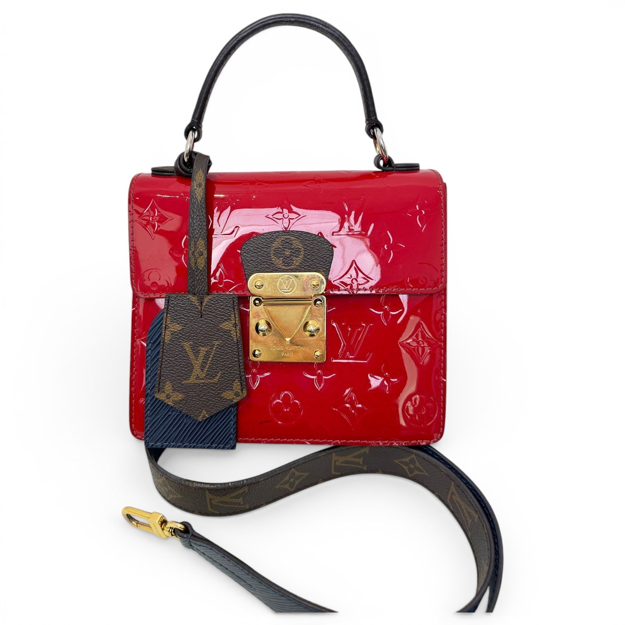 Patent leather handbag