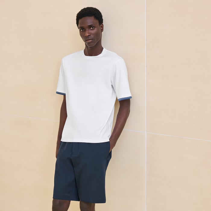 Blanc "Piqures Sellier" T-shirt