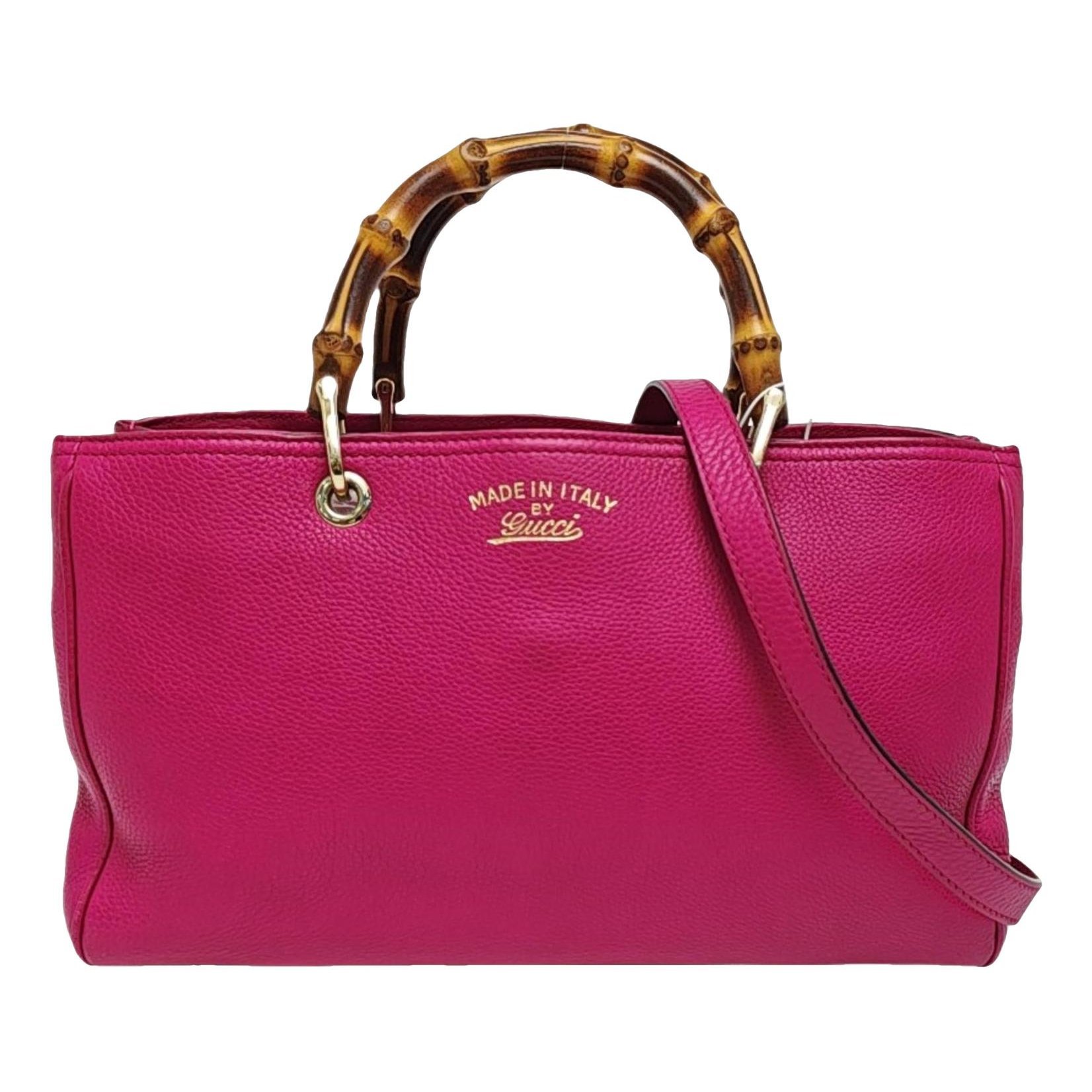 Bamboo Shopper leather handbag