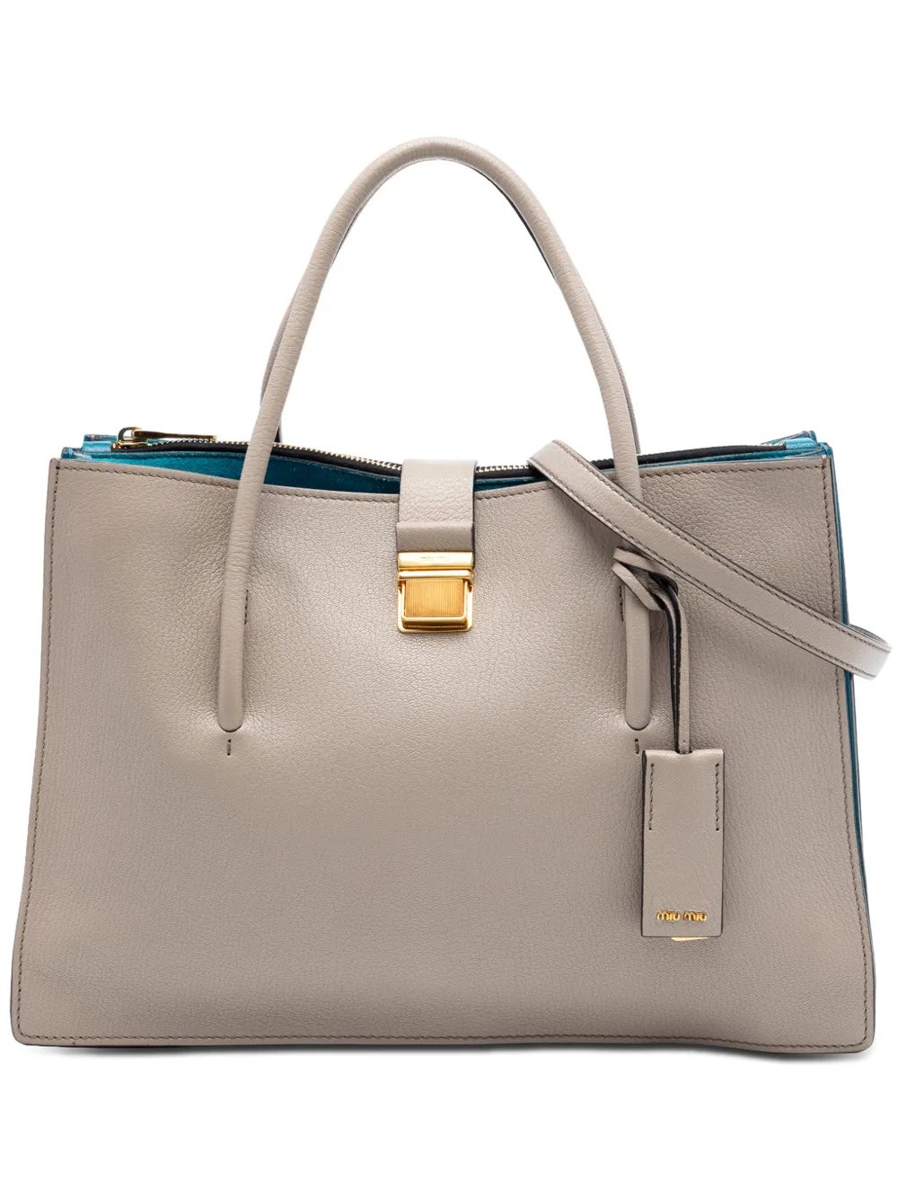 2010-2026 Goatskin Madras Push Lock Tote satchel