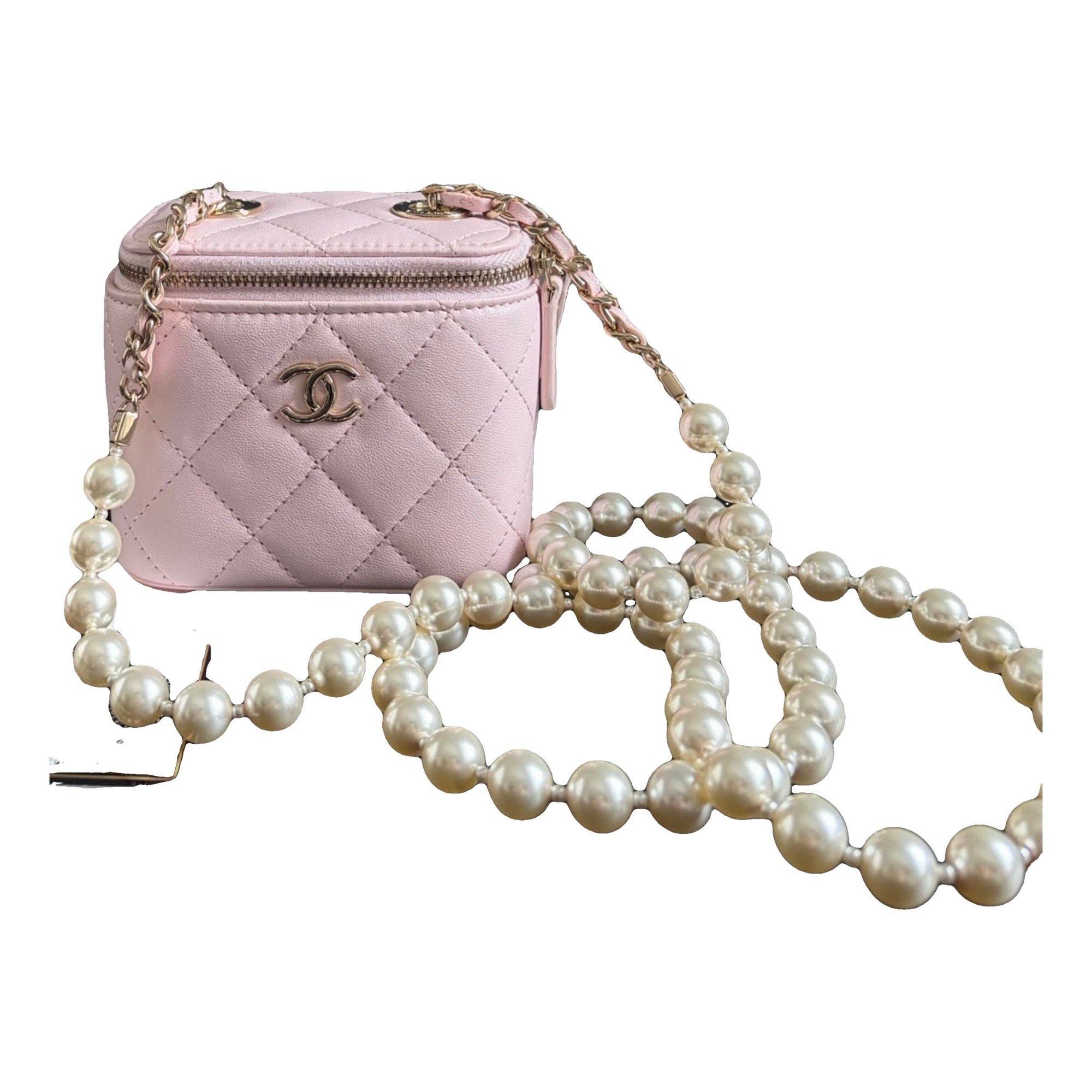 Vanity leather handbag