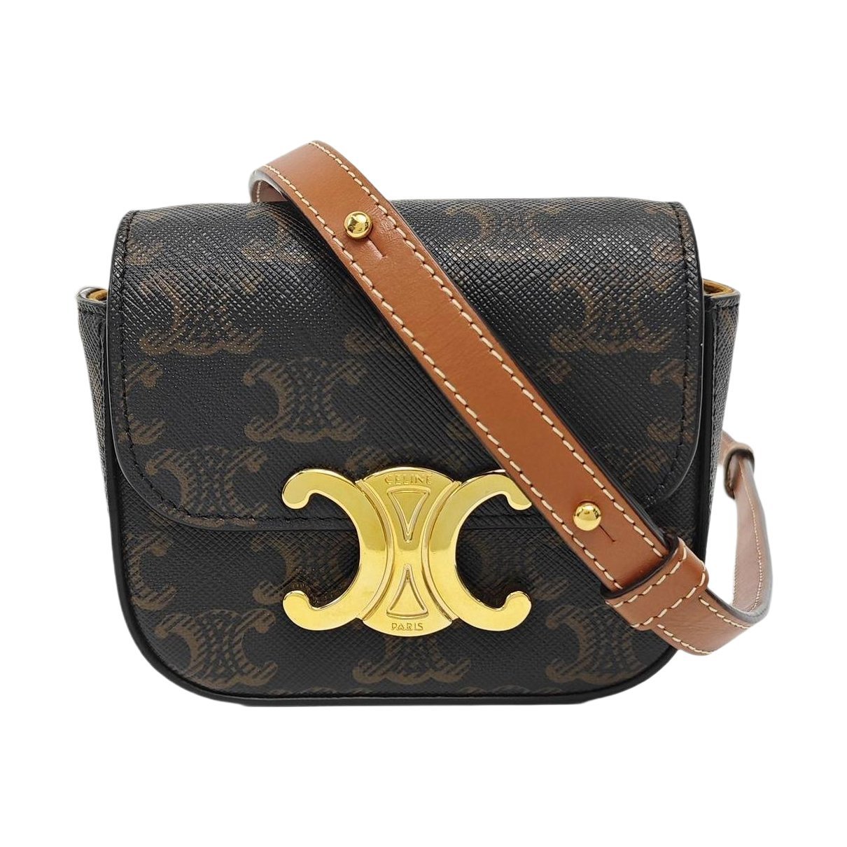 Triomphe leather mini bag