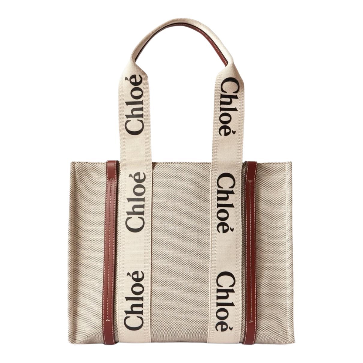 Woody leather tote