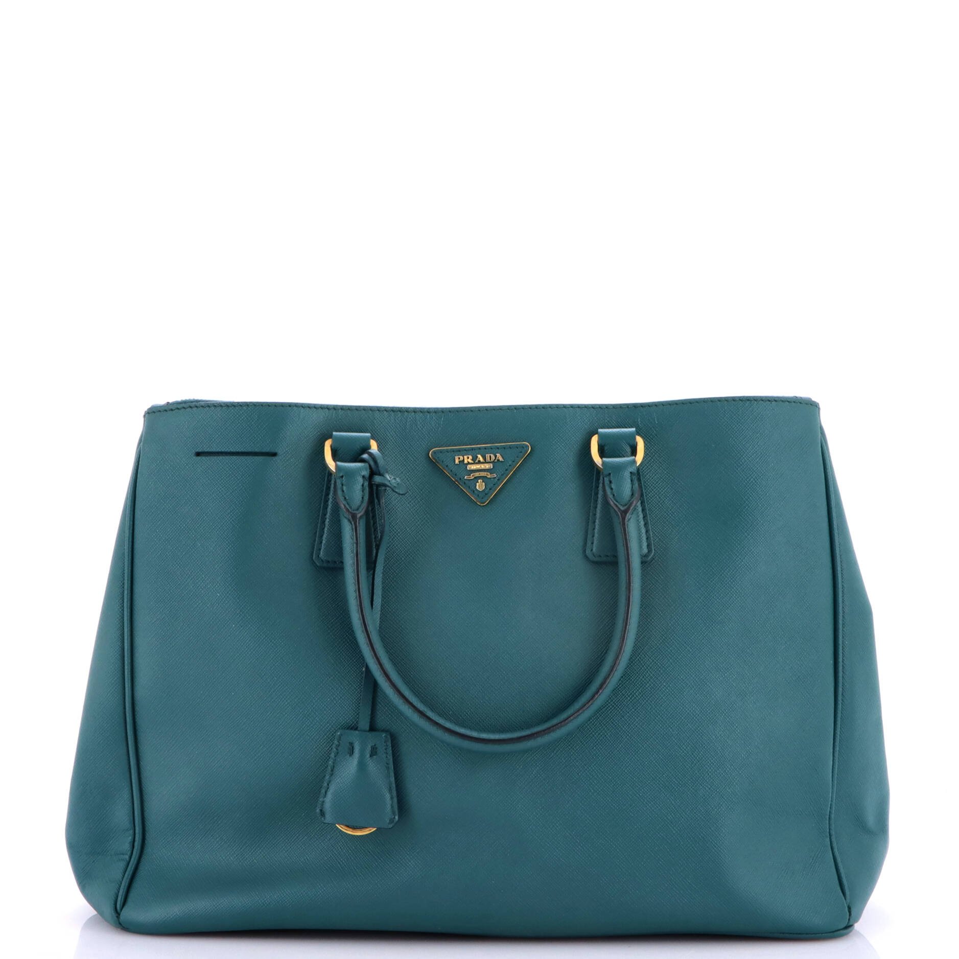Double Zip Lux Tote Saffiano Leather Large