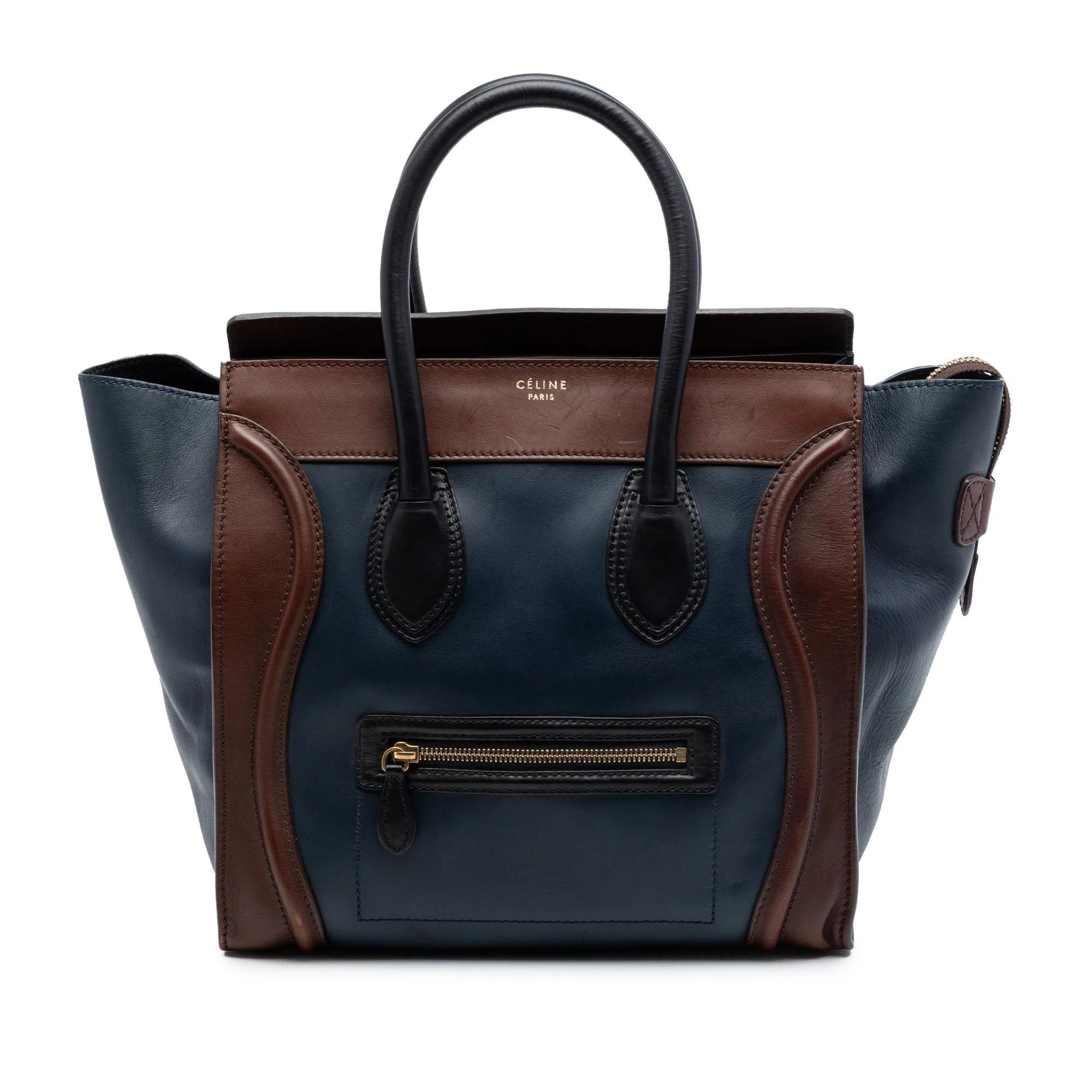 Luggage pony-style calfskin handbag