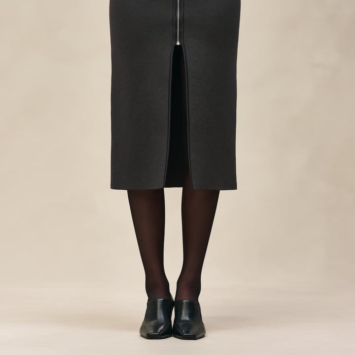 Gris Obscur Mid-length Skirt