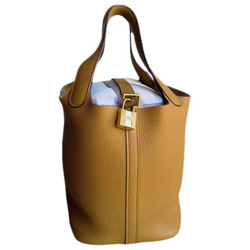 Picotin leather tote