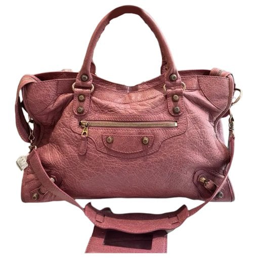 City leather handbag