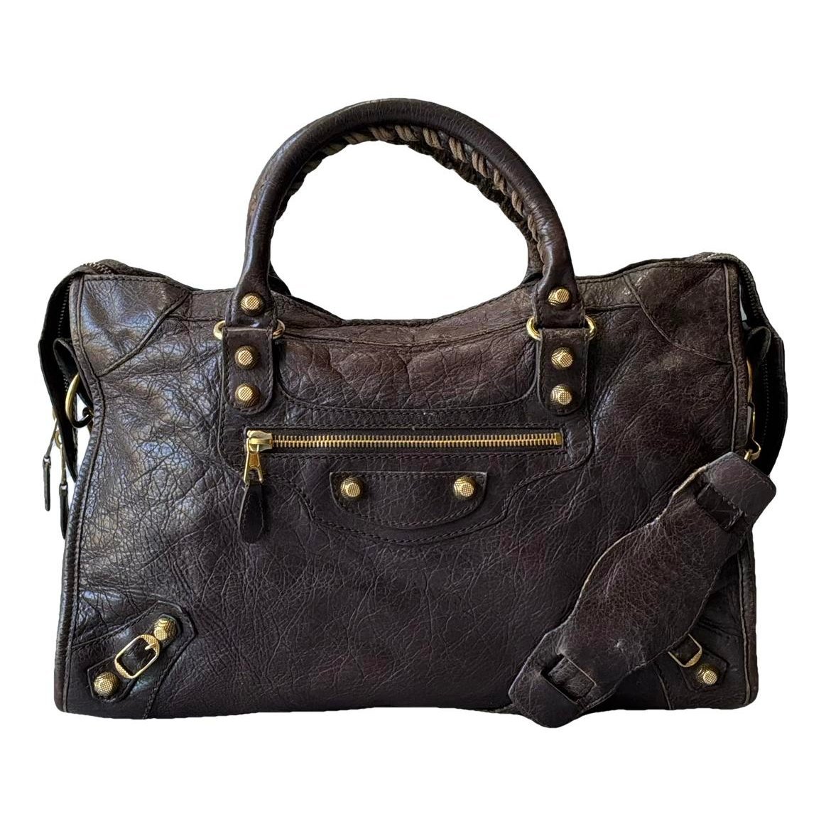 City leather handbag