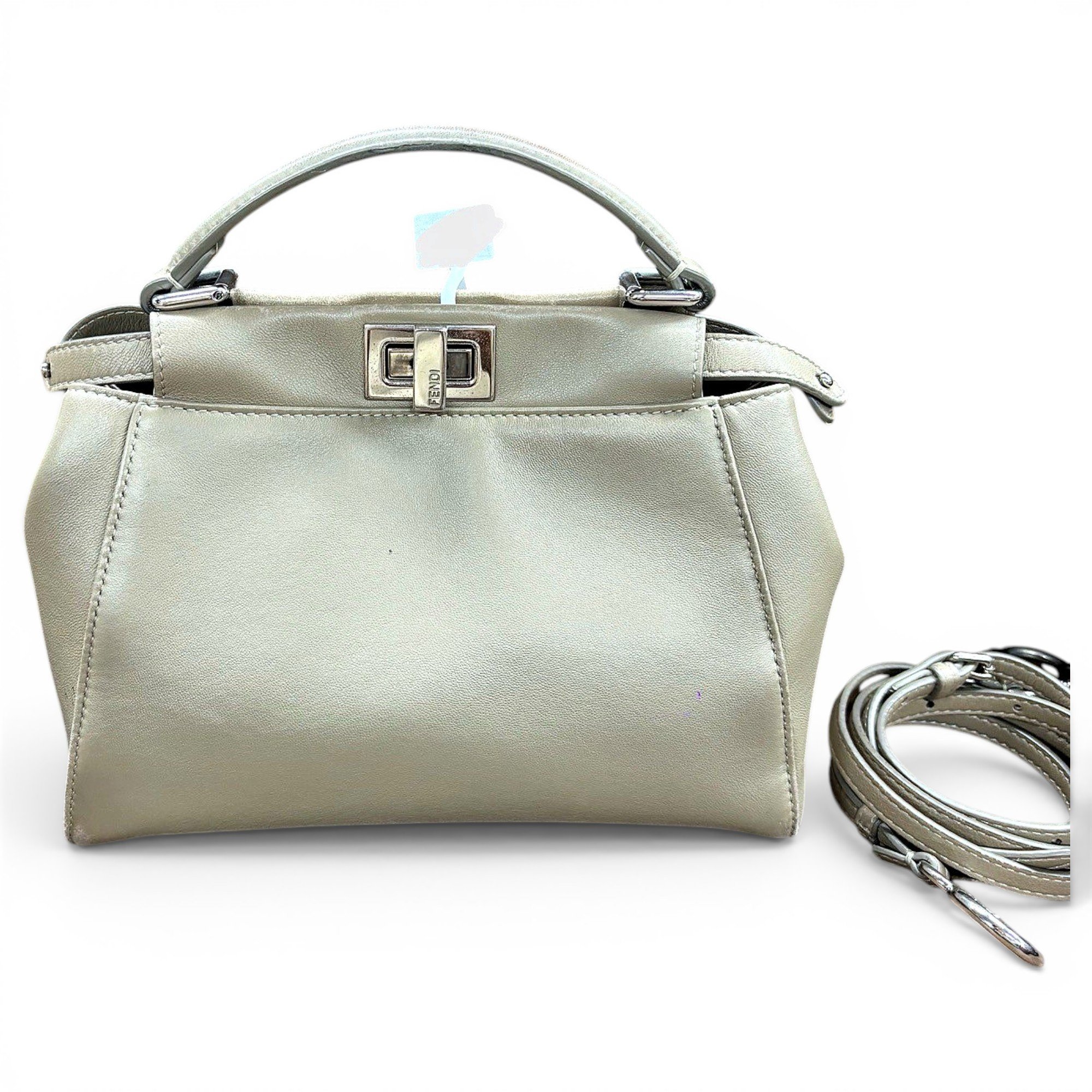 Peekaboo leather handbag