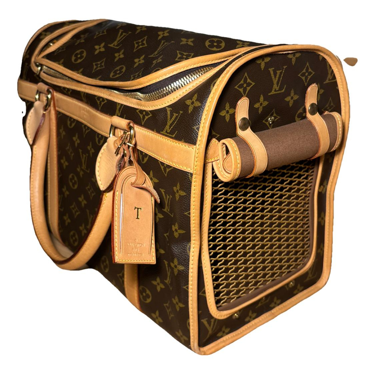 Leather travel bag