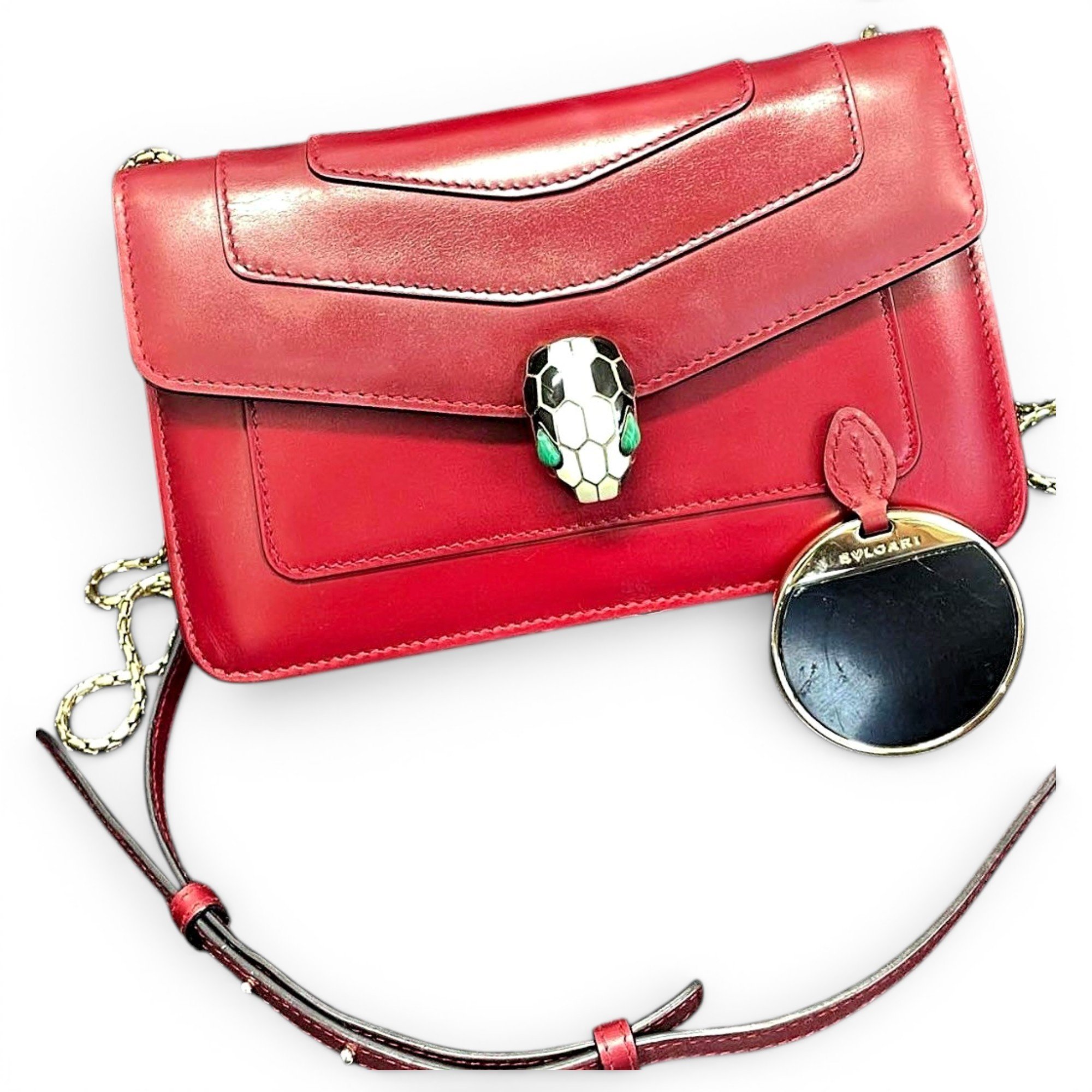 Serpenti leather handbag