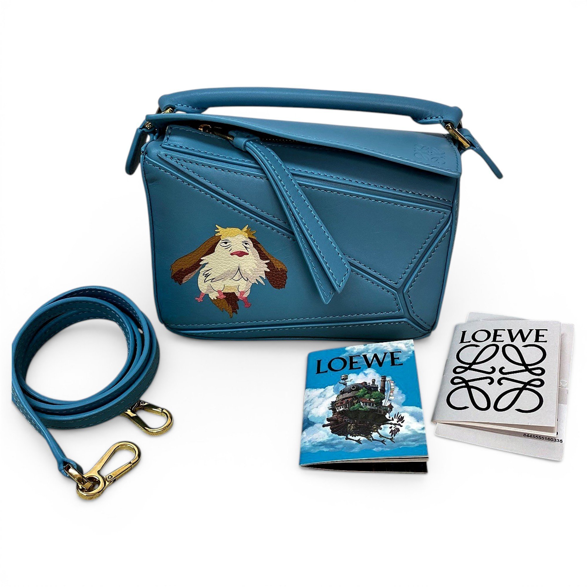 Puzzle leather handbag
