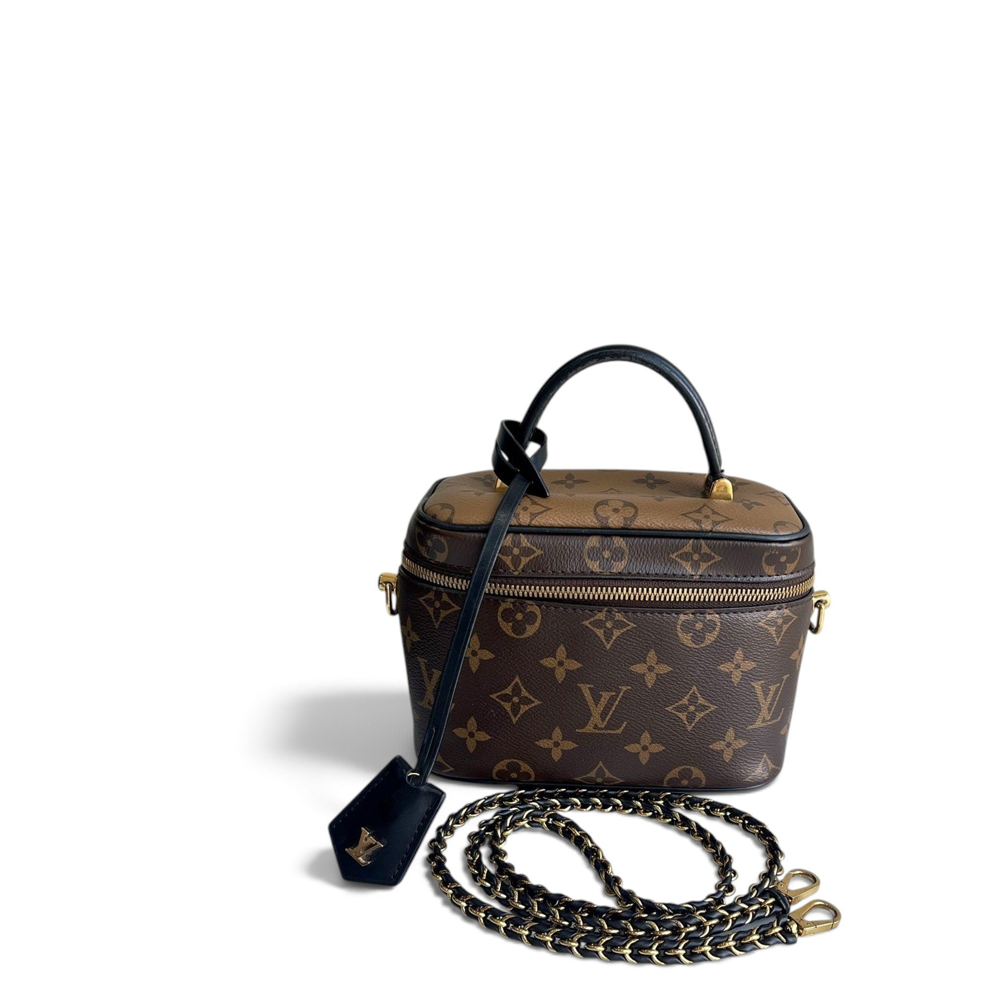 Vanity leather handbag