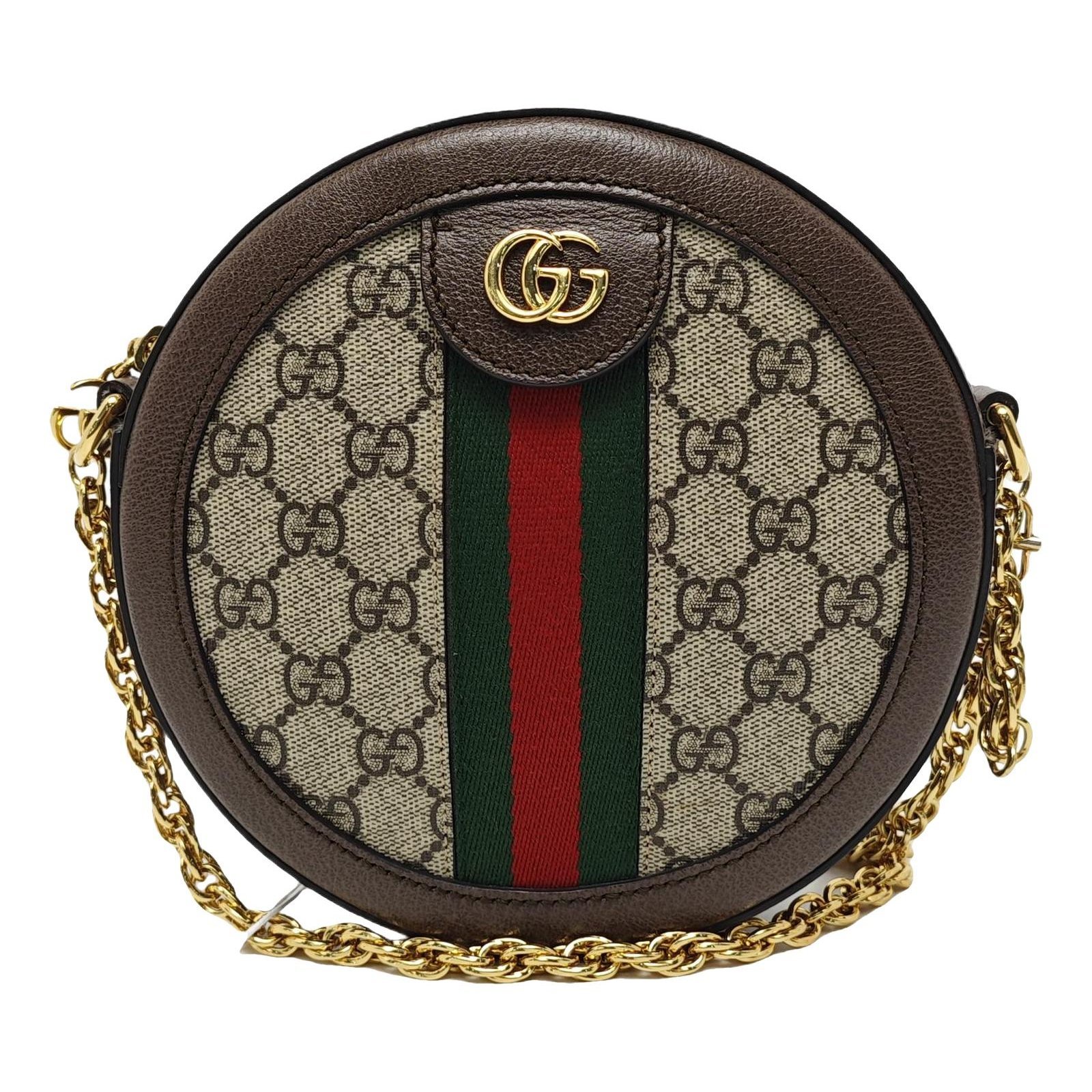 Ophidia Round cloth crossbody bag