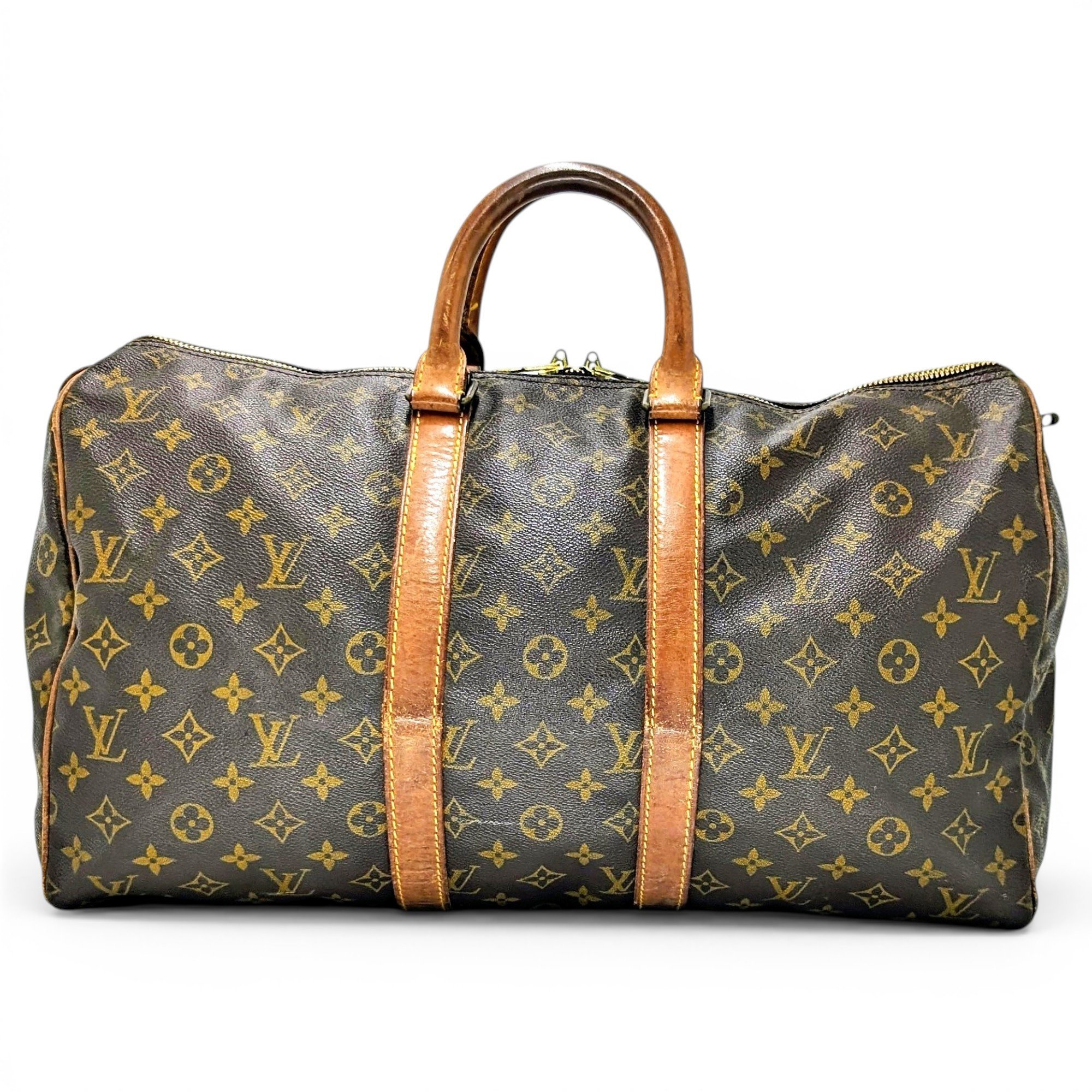 Keepall leather travel bag