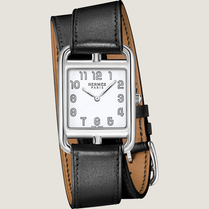 Noir Cape Cod Large Model 37 MM Double Tour Watch Strap