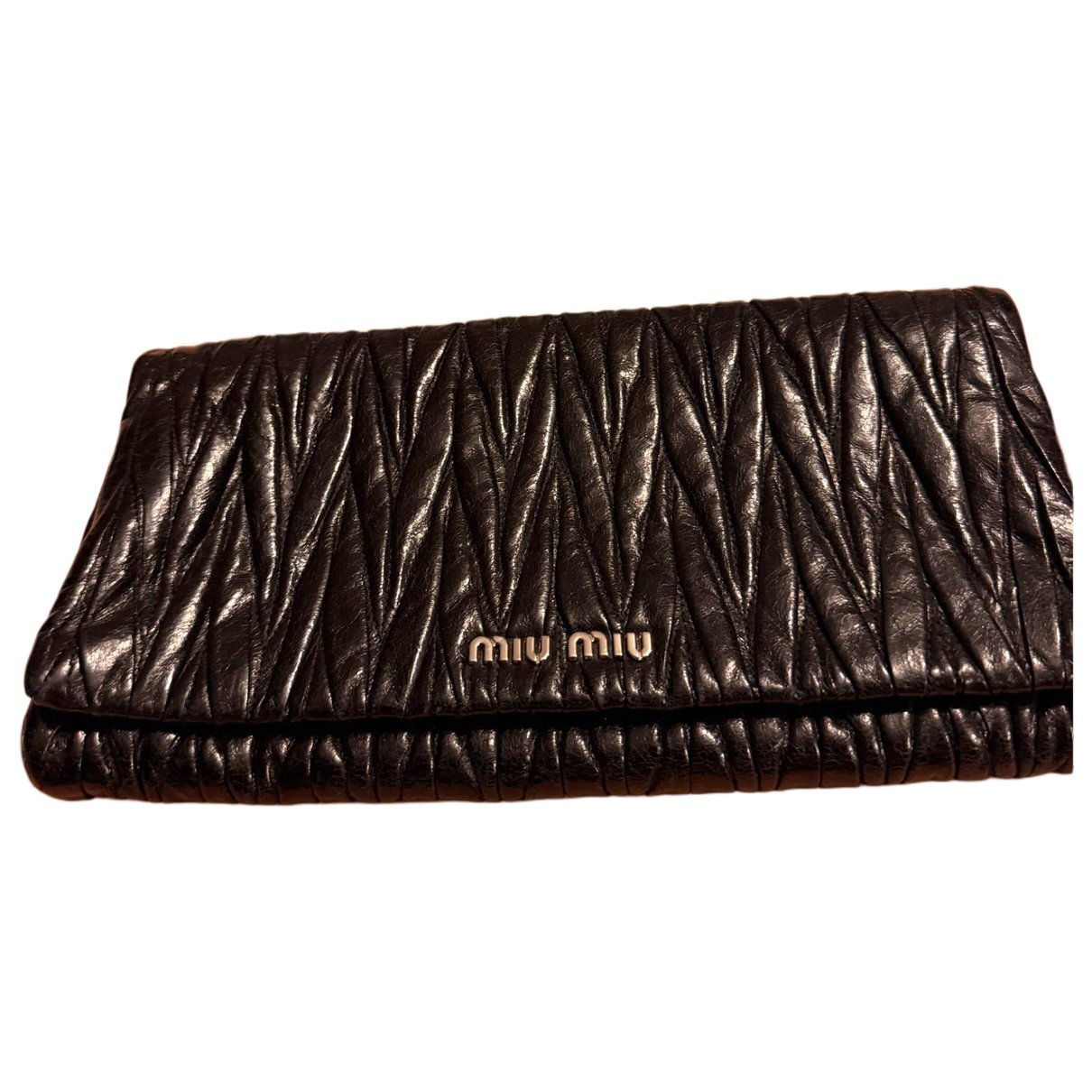 Leather clutch bag