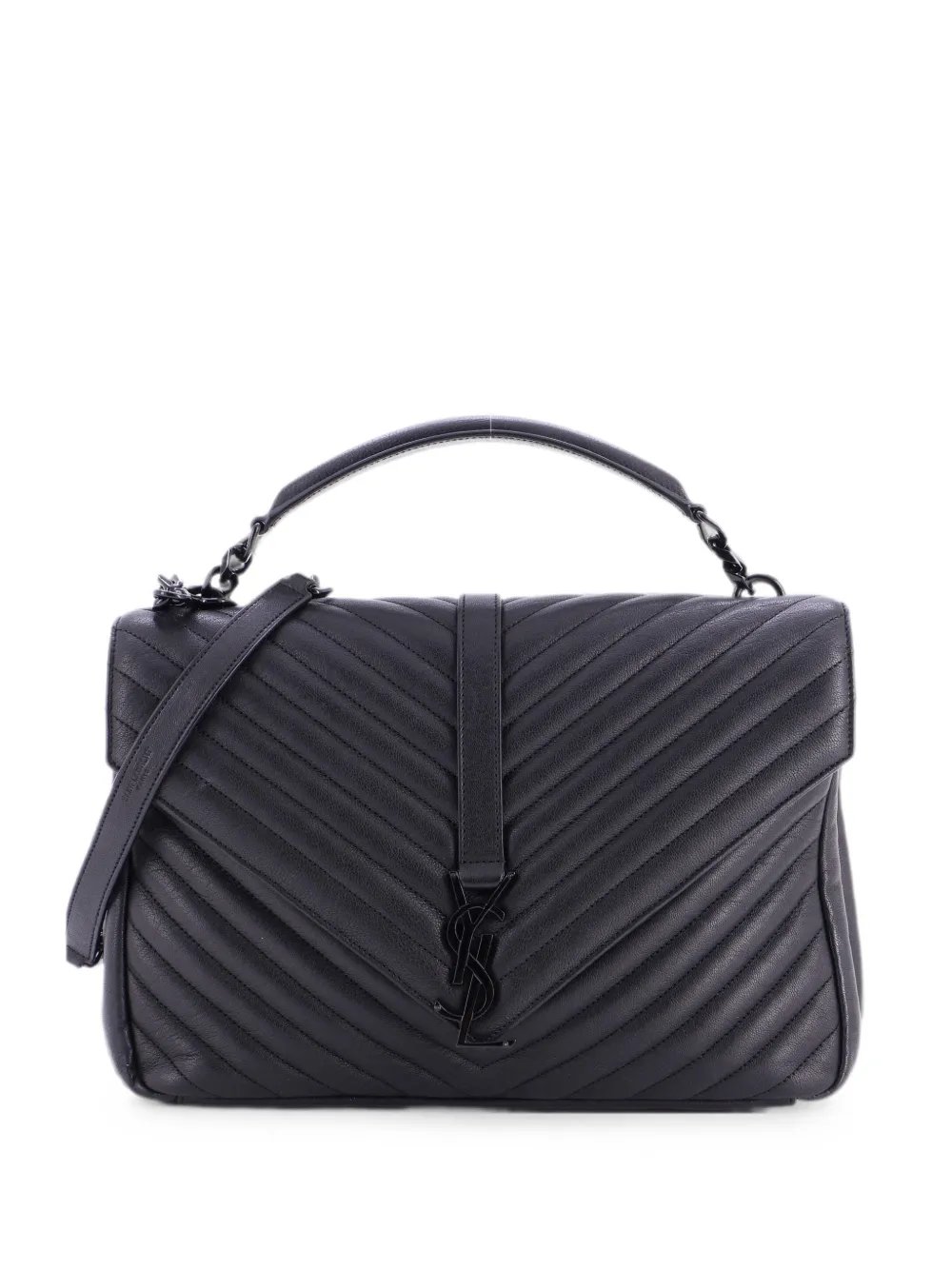 Classic Monogram College Bag Matelasse Chevron Leather Large shoulder bag
