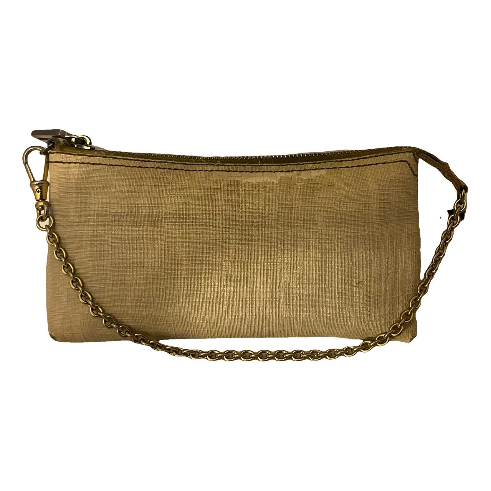 Baguette leather clutch bag