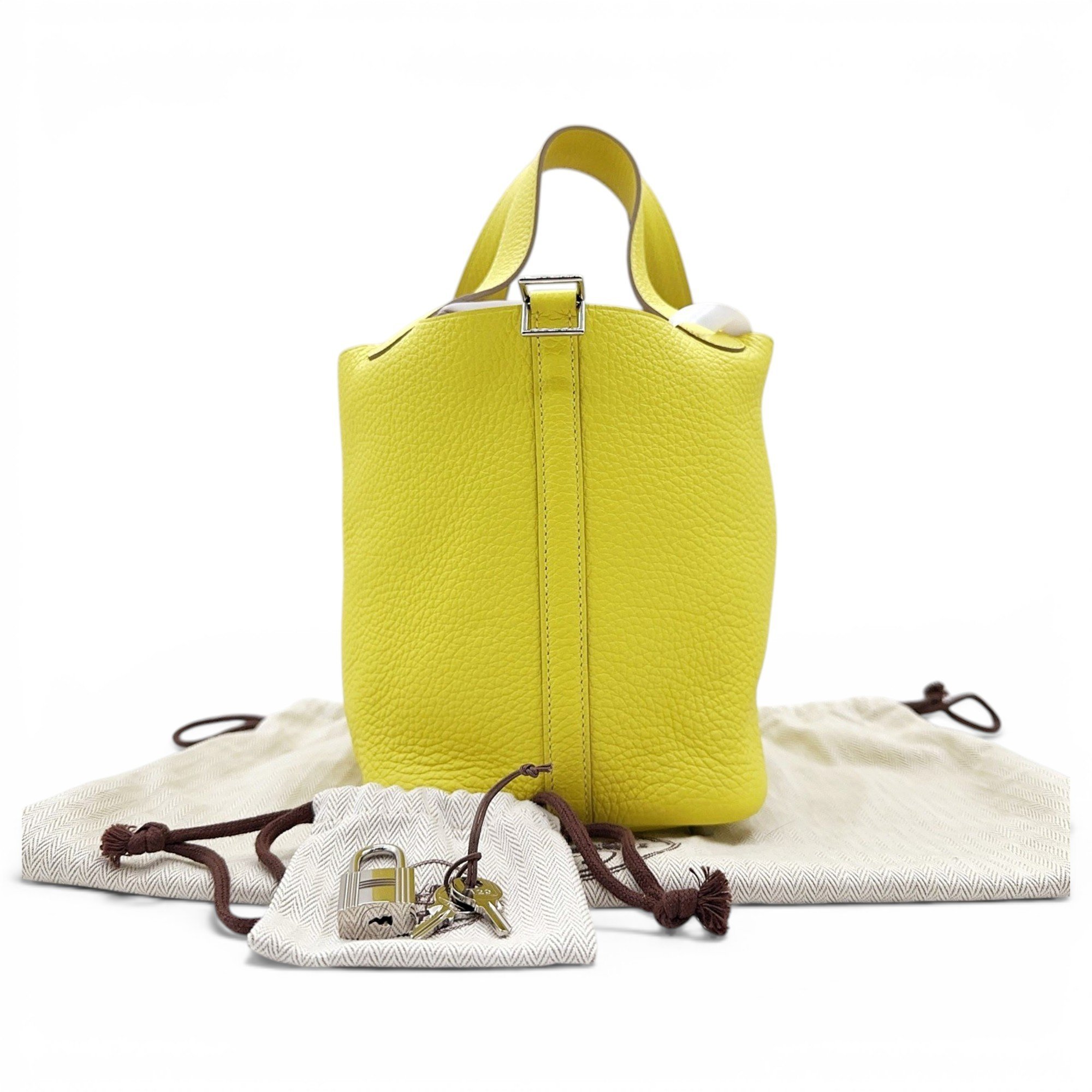 Picotin leather tote