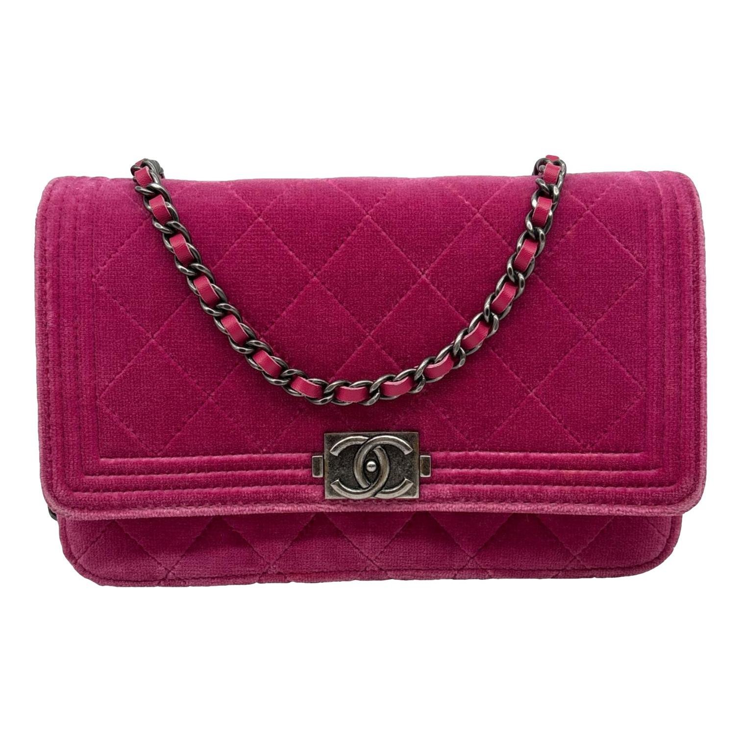 Boy velvet crossbody bag