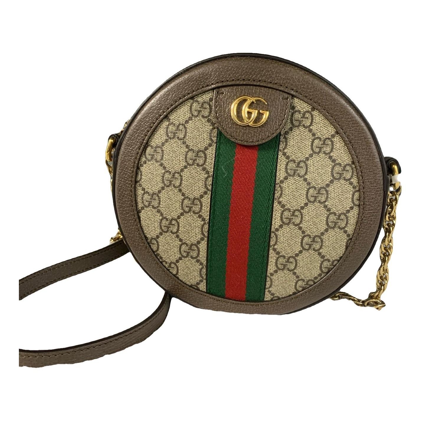 Ophidia Round leather handbag
