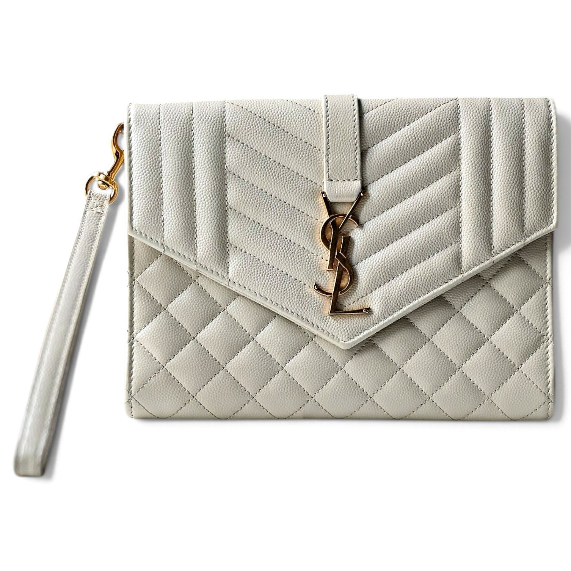 Uptown leather clutch bag