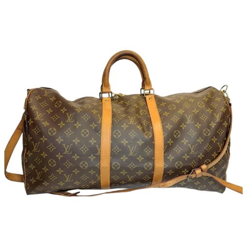 Keepall leather travel bag