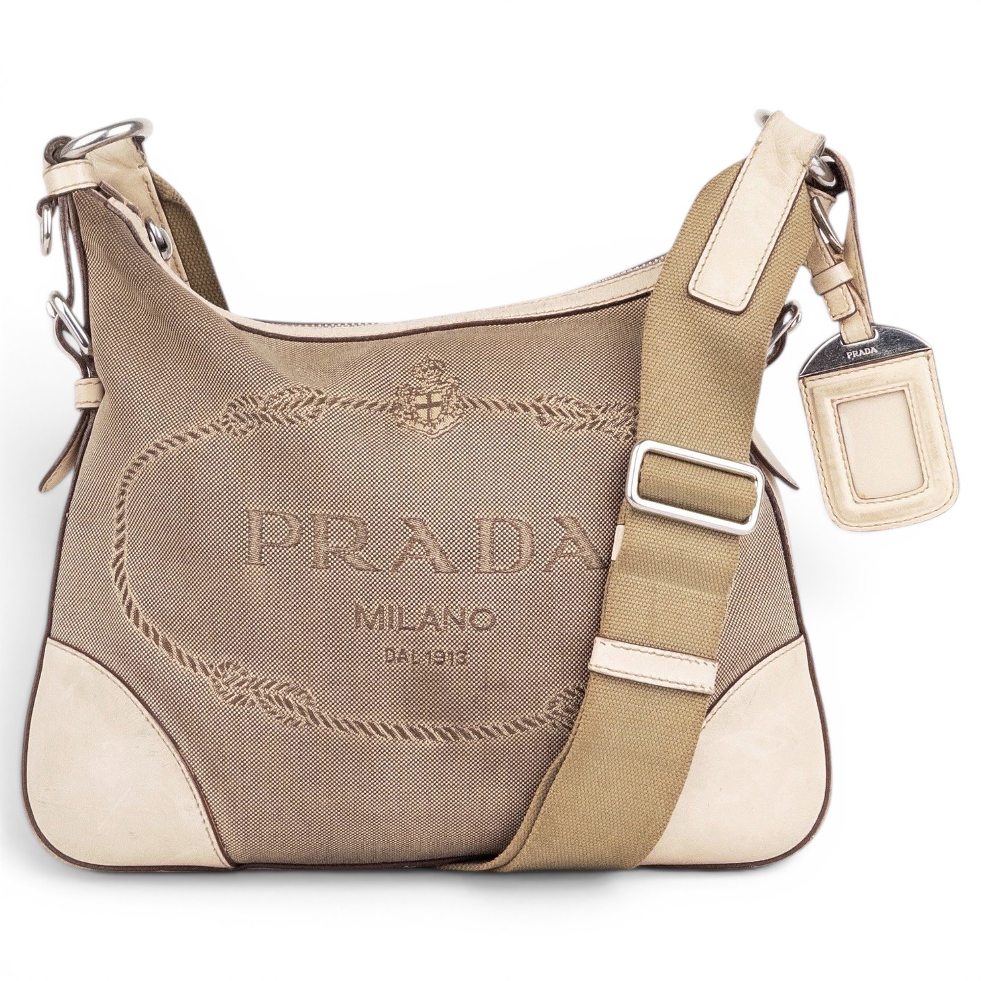 Linen crossbody bag