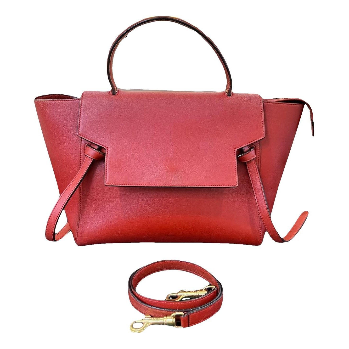 Belt leather handbag