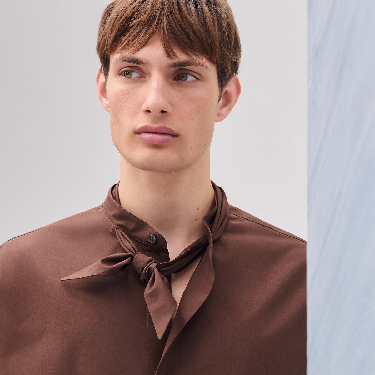 Chocolat Boxy Fit Shirt With Marius Collar