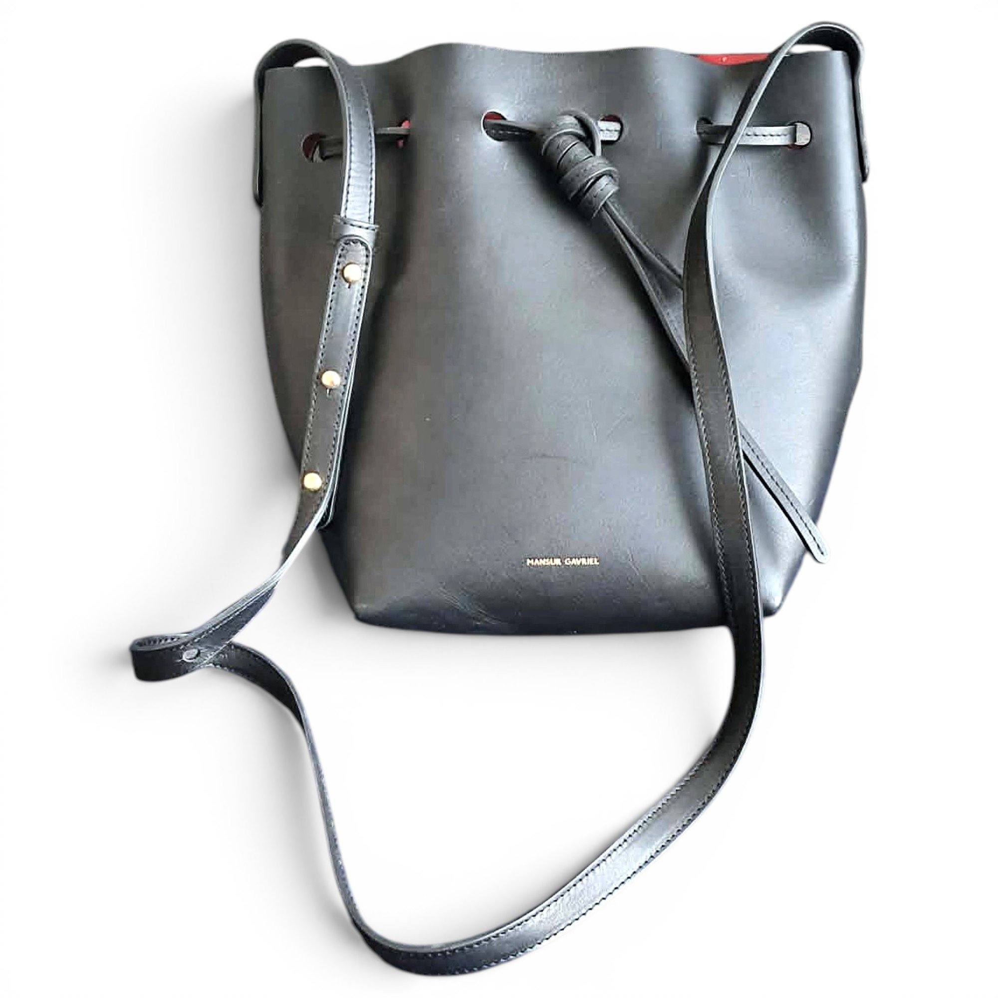 Bucket leather bag