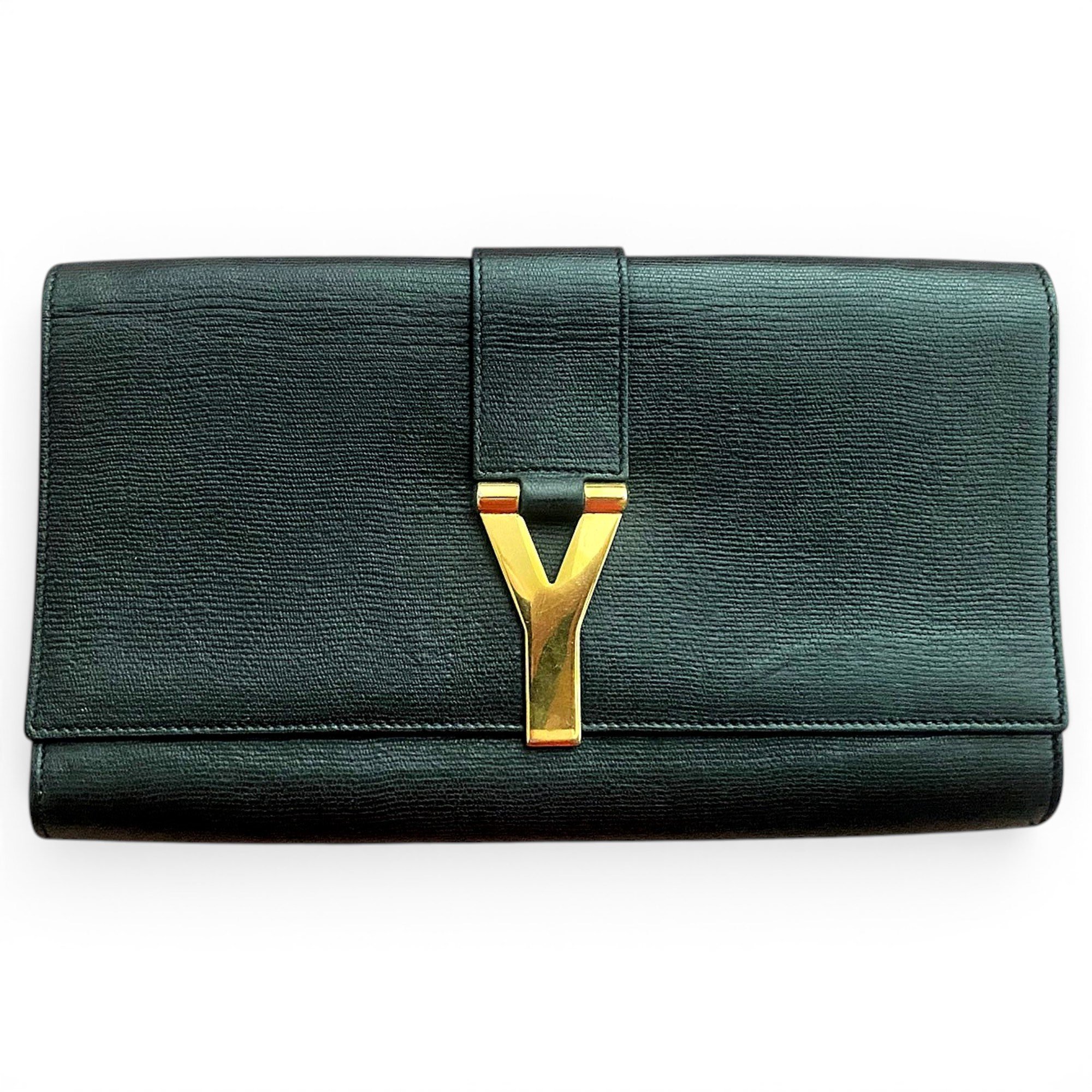 Leather clutch bag