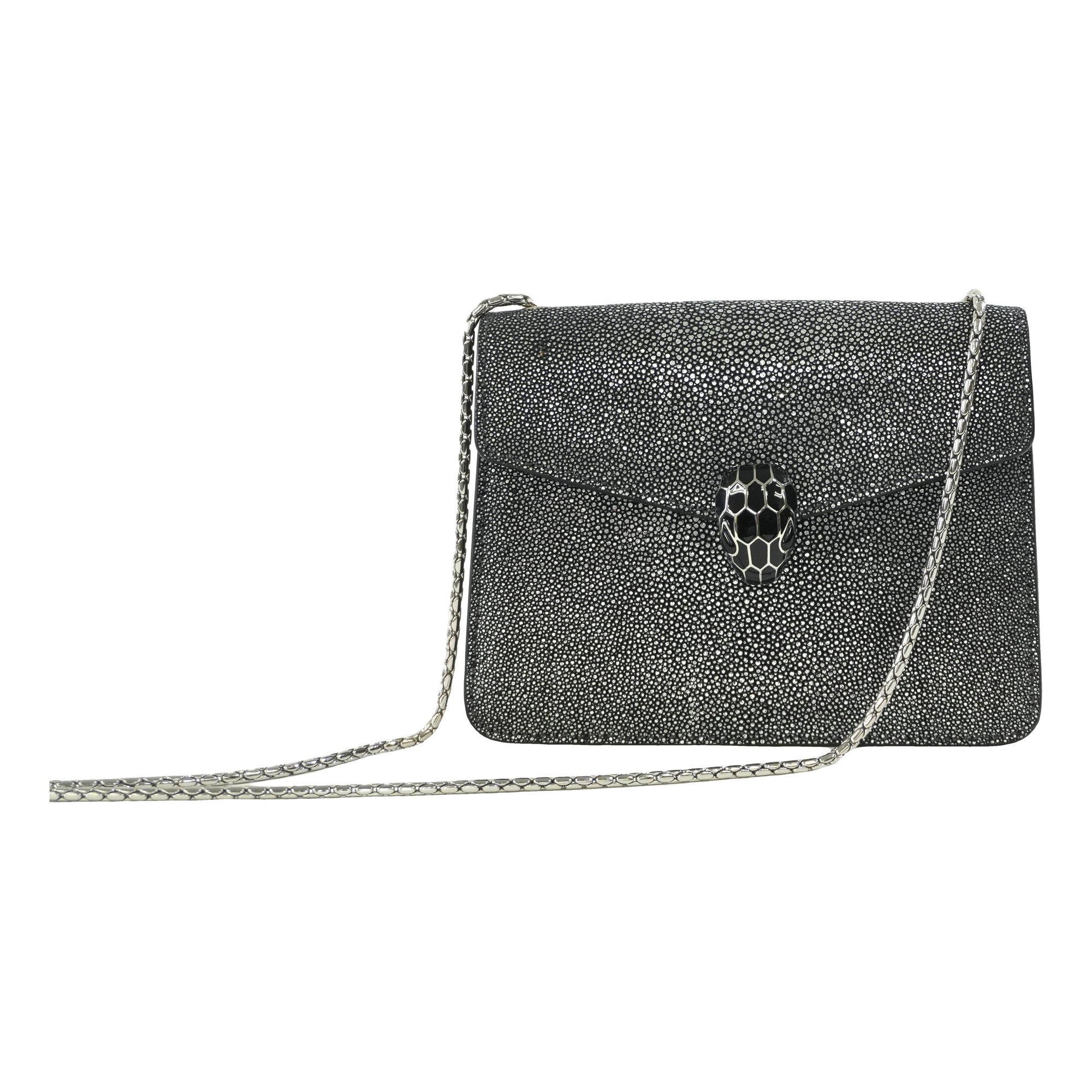 Serpenti leather handbag