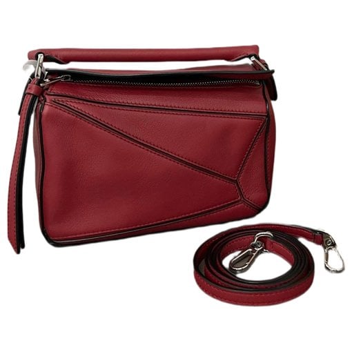 Puzzle leather handbag