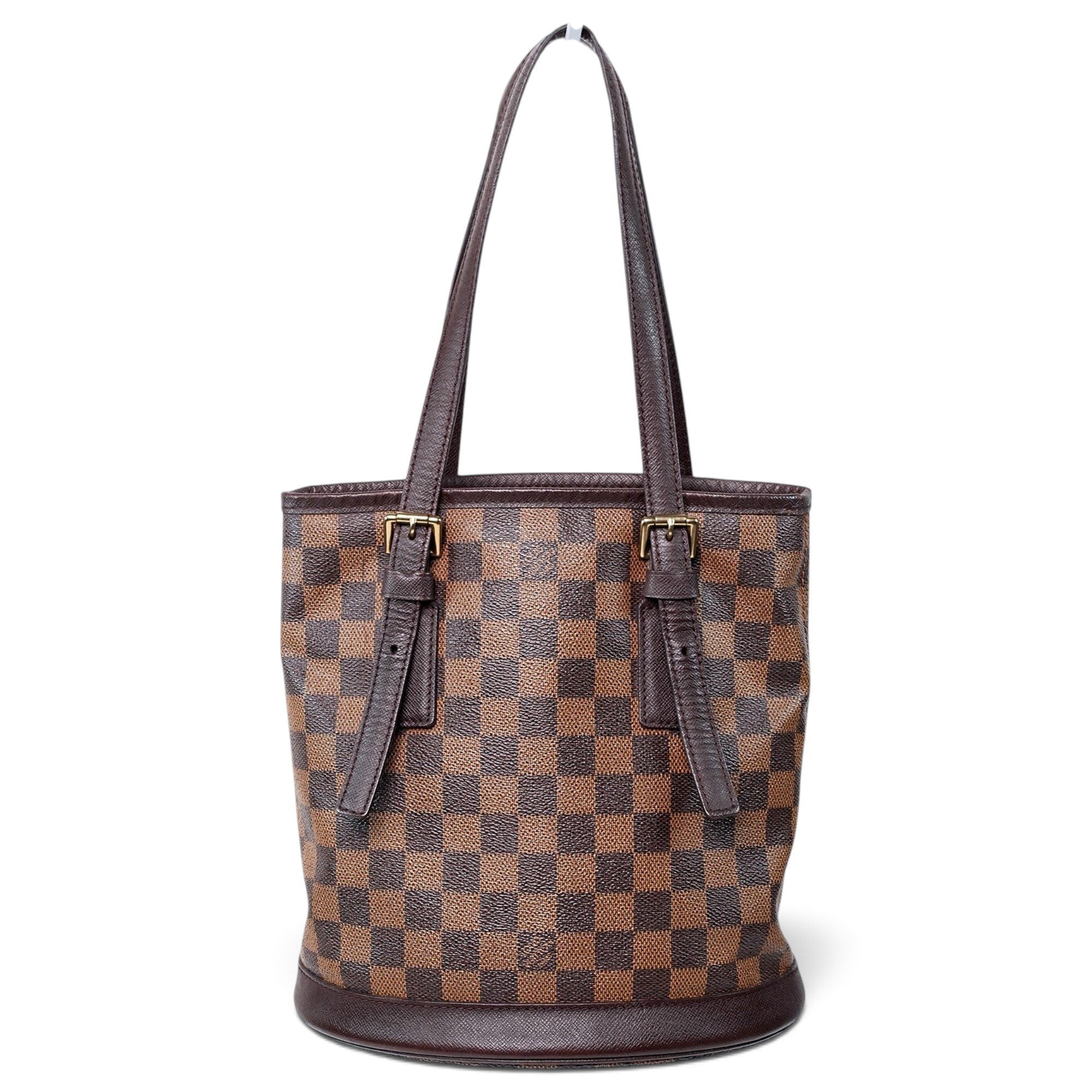 Bucket leather handbag