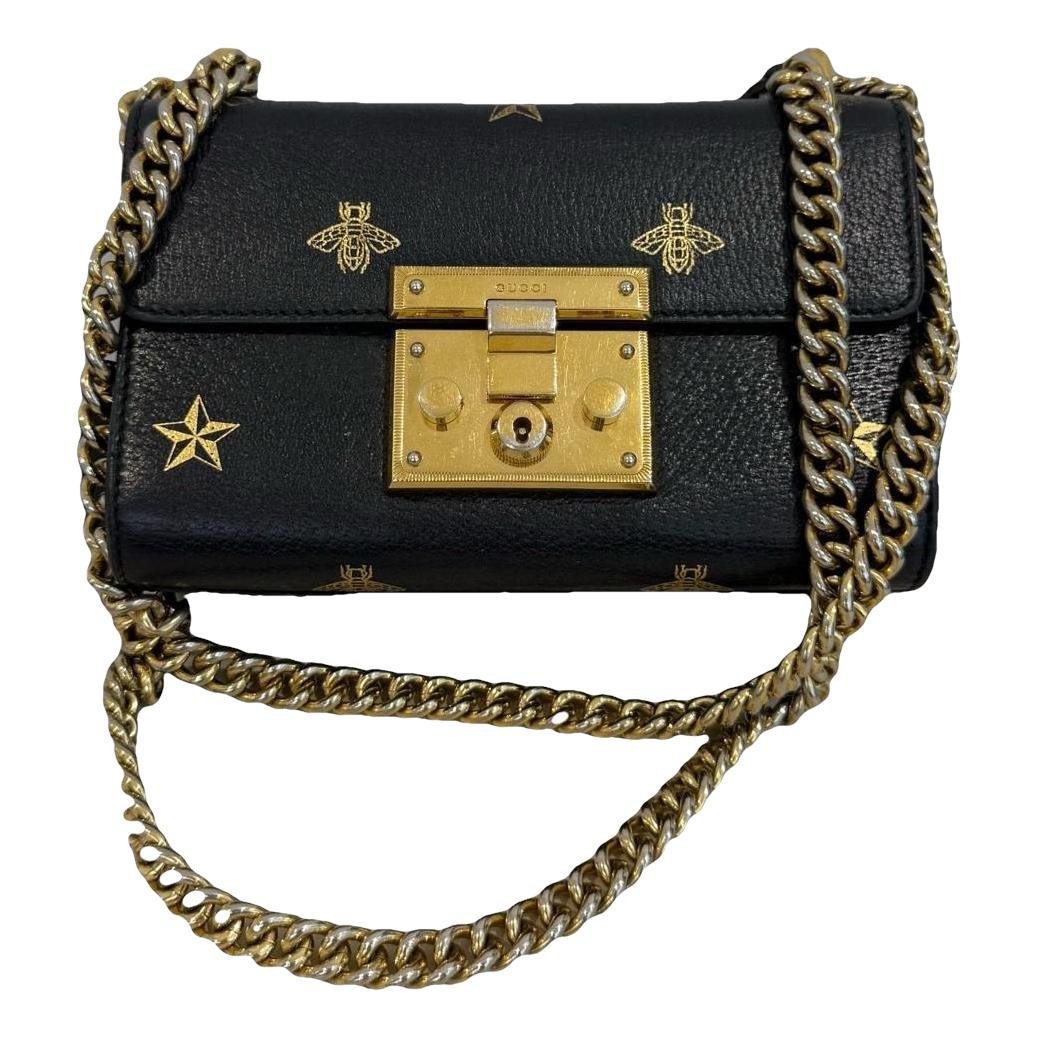 Padlock leather handbag