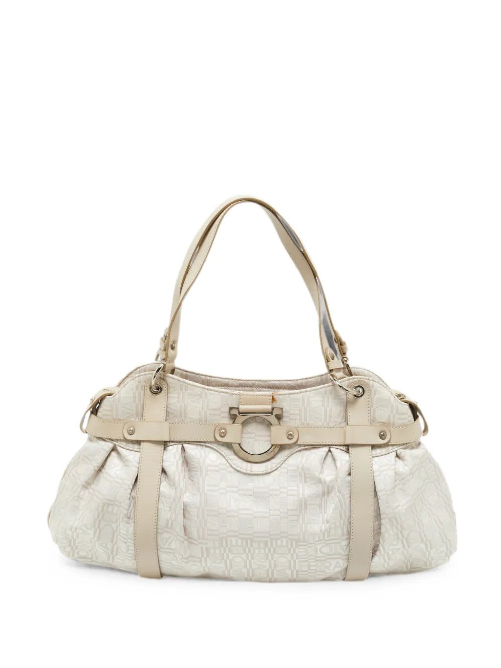 Salvatore logo-print jacquard shoulder bag
