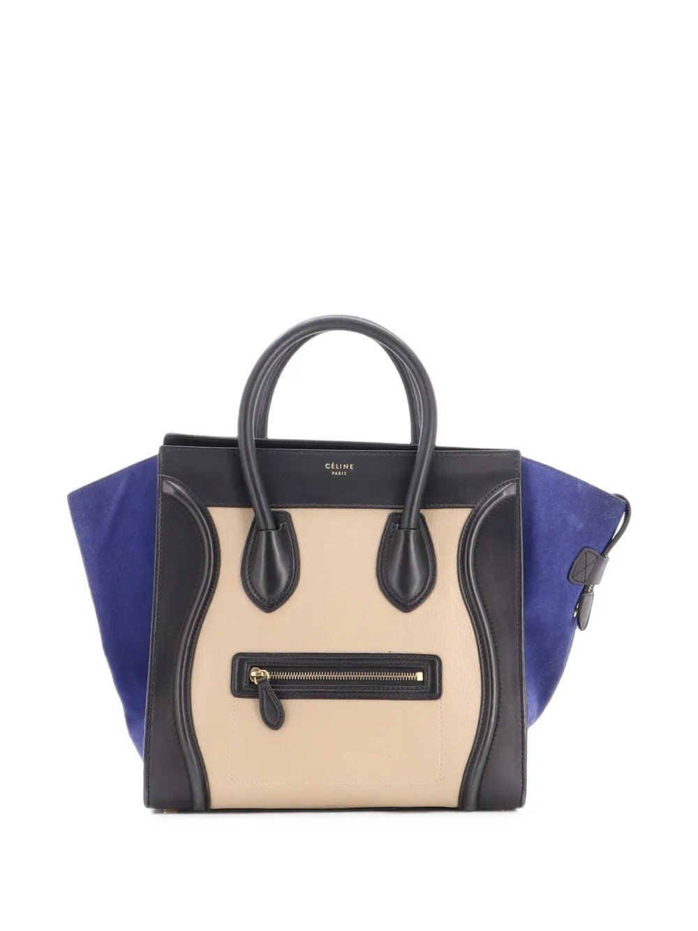 Tricolor Luggage Bag Leather Mini tote bag
