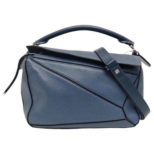 Puzzle leather handbag