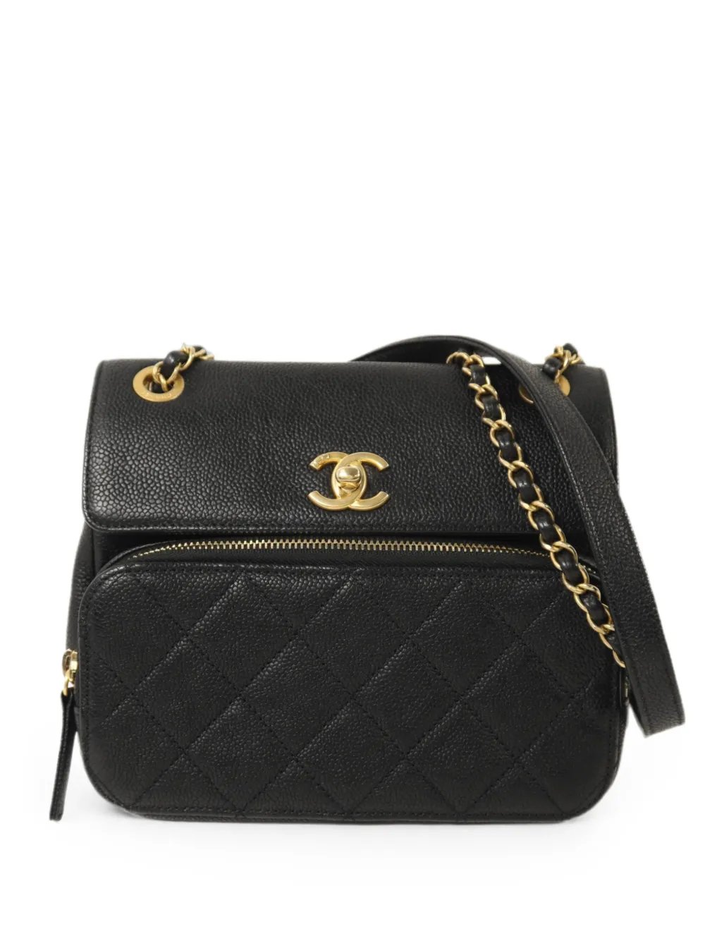 CC logo-plaque chain shoulder bag