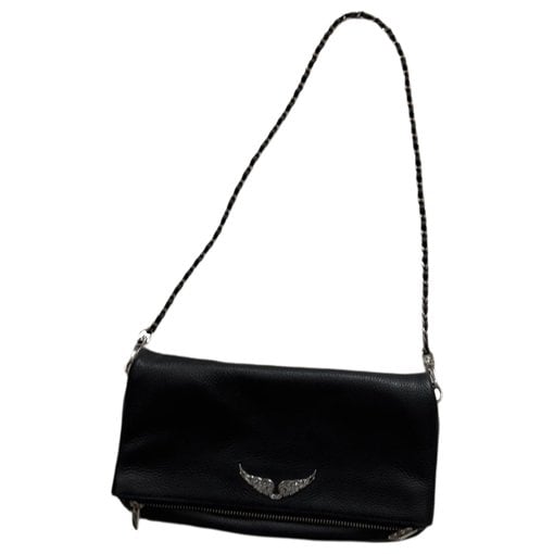Rock leather clutch bag