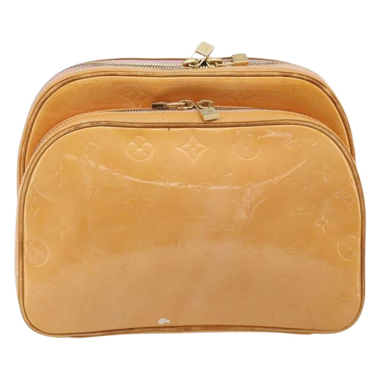 Patent leather backpack